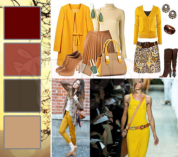 Цвета подходящие к золотому. Сочетание цвета охра в одежде. Сочетание желтого и коричневого. Цвета гармонирующие с желтым. Сочетание песочного цвета в одежде.